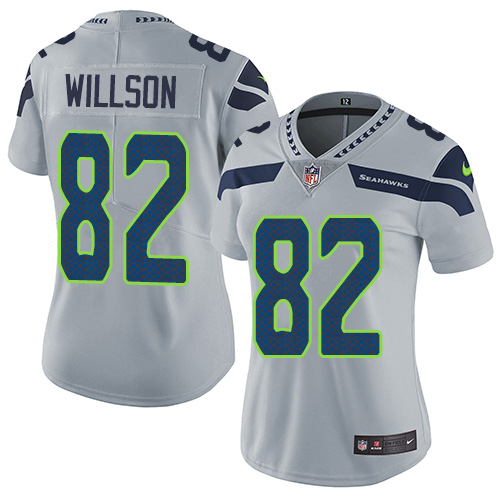 Nike Seahawks #82 Luke Willson Grey Alternate Women's Stitched NFL Vapor Untouchable Limited Jersey